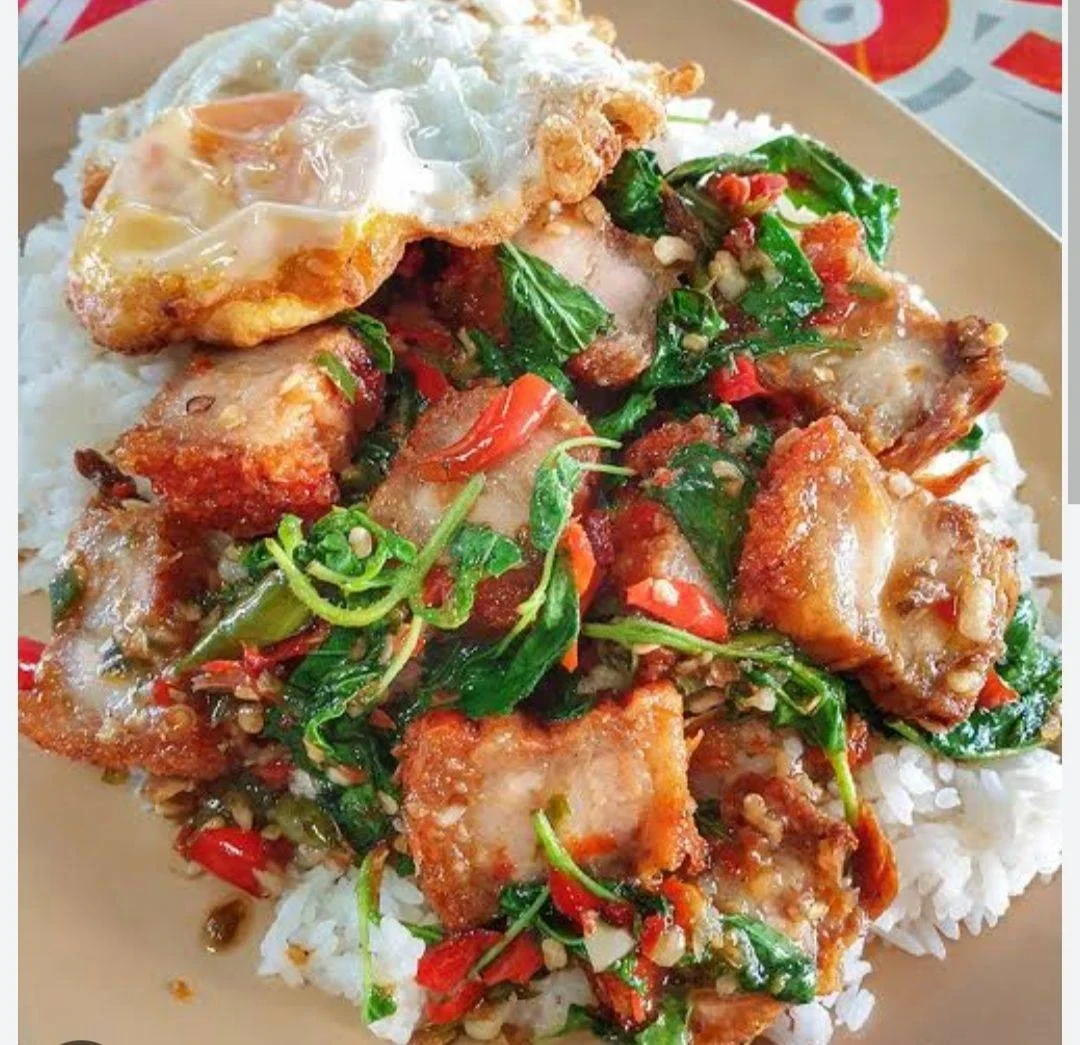 Crispy Pork Basil Stir-Fry